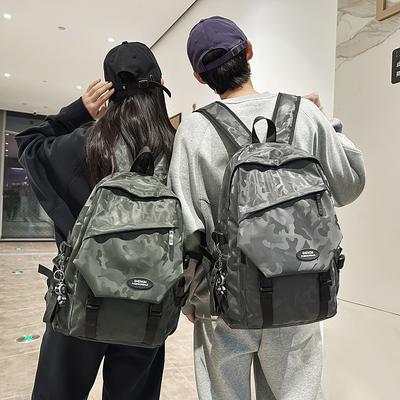 Women's Backpack Student Retro Camouflage Schoolbag Men's Large Capacity Computer Travel Backpack