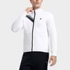 FILA Letter Print Tennis Knit Stand Collar Jacket Men jackets Jade-White A11M313501F-WT