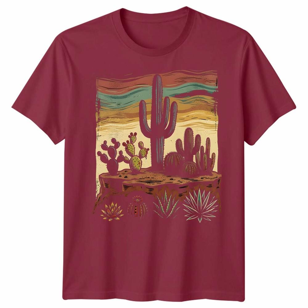 Retro Desert Cactus Unisex T Shirt Southwest Boho Plant Lover Unisexs Unisexs Tee