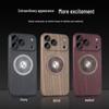 Wood Grain Magnetic Heat Dissipation Case for iPhone 17 Pro Max with Lens Film