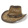 New Travel Shade Casual Versatile Beach Spring and Summer Retro Denim Straw Hat Men's and Women's Hats