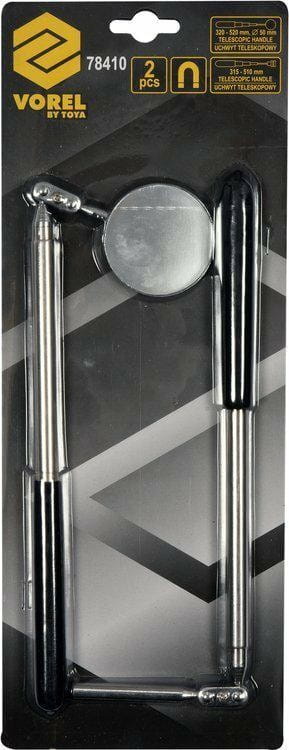 Vorel Inspection Mirror Set With Magnet 2 Pieces