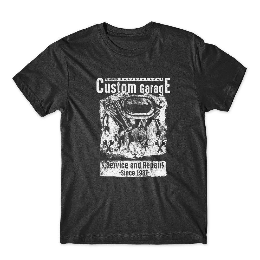 

Custom Motorcycle Garage T-Shirt. 100% Cotton Premium Tee NEW 2XL