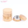 Mini Bamboo Cosmetic Container Cream Jar for Lip Balm Skincare Makeup Small Travel Size Eco Friendly Refillable Storage Solution