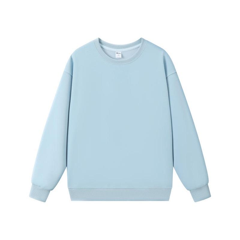 Sudadera Básica Casual Holgada de Color Sólido con Cuello Redondo para Hombre