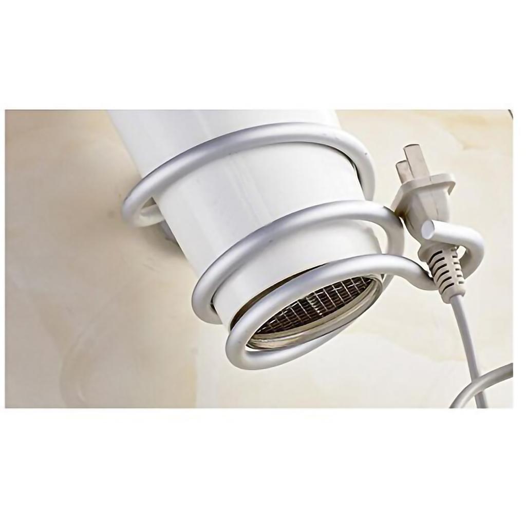 Home Wall Mounted Bathroom Hair Dryer Rack, Aluminum Hair Dryer Rack with   Spiral Design To Save Space In Homes and Hotels