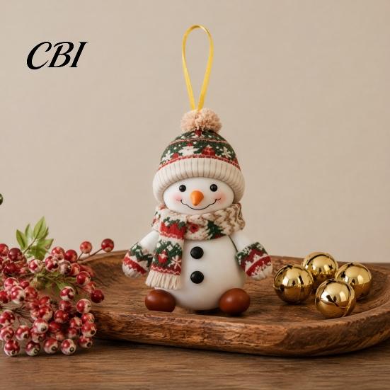 Xmas Tree Hanging Decor Christmas Snowman Ornament, 2D Acrylic Lightweight Pendant, Fade Ornaments Resistant Piece for Holiday Party Festive Gift Tags