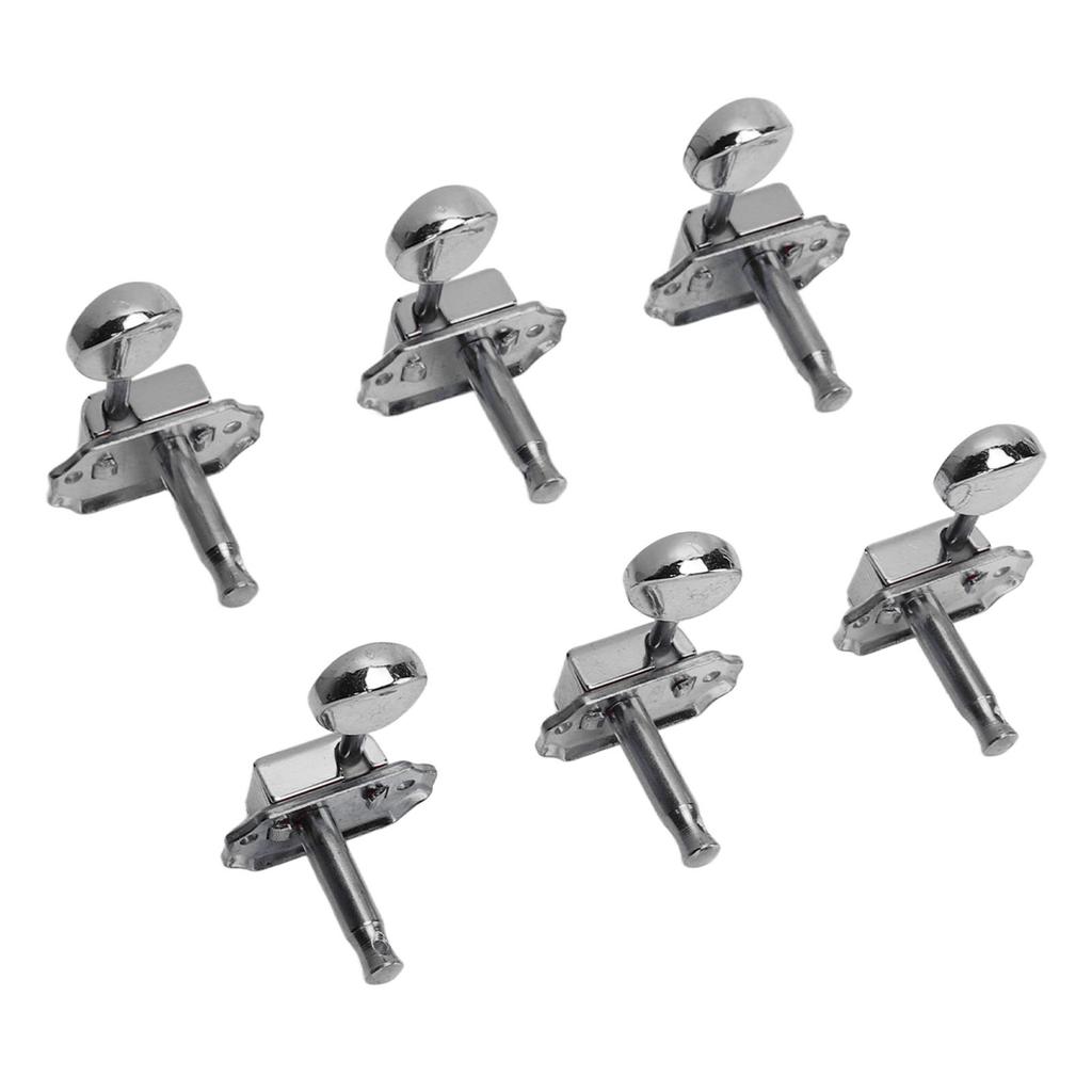 6Pcs Guitar String Tuning Peg Metal Tuner Key Machine Head Set Kit for Acoustic Electric Silver