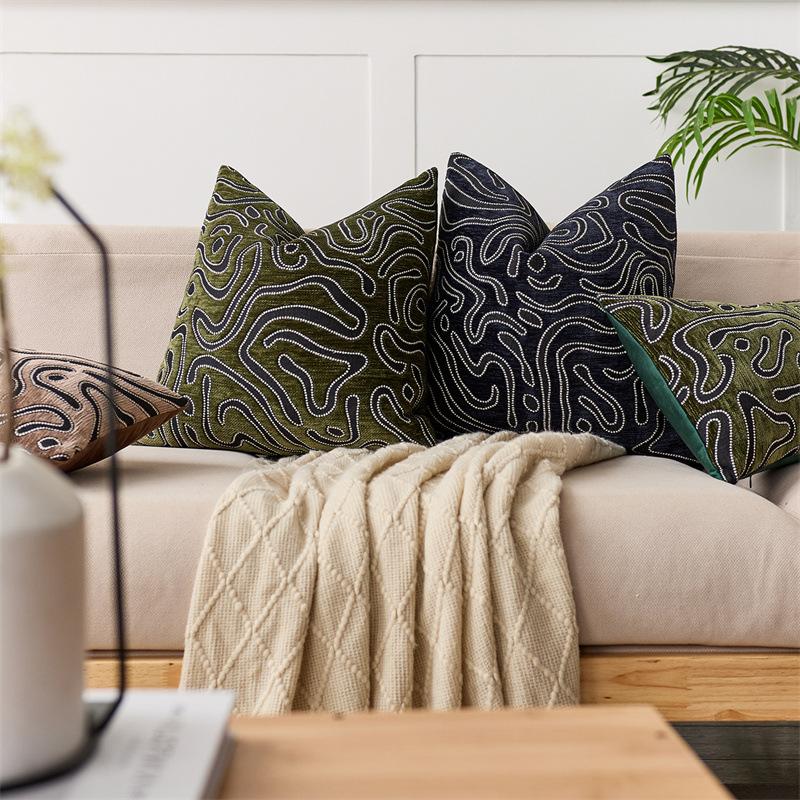 Light Luxury Ins Style Sofa Throw Pillow Living Room Cushion Backrest Model Room Pillow Bay Window Throw Pillow Cover