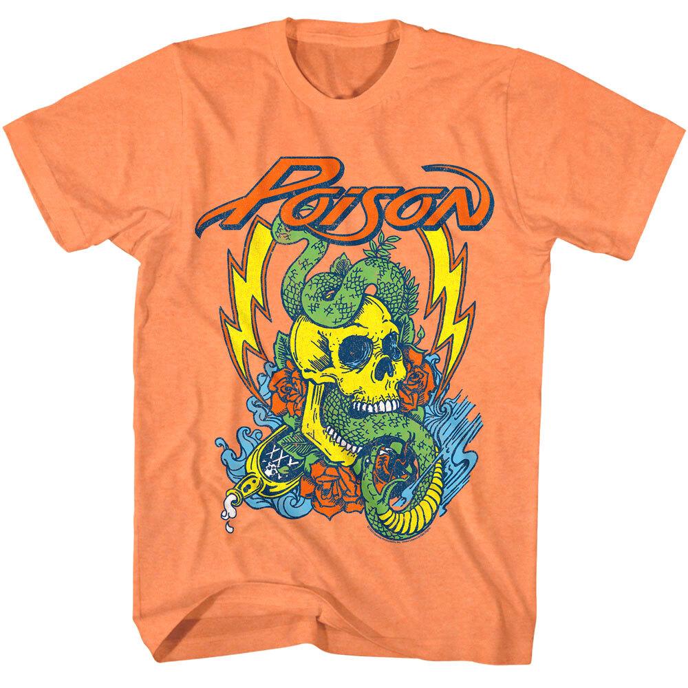 Poison Snake n Skull Men T Shirt Venom Metal Rock Band Concert Tour XXXL