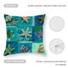 Marine Life Cushion Cover Anti-dustmite Pillowcase Invisible Zipper Silky Short Plush Sofa Cushion Cover