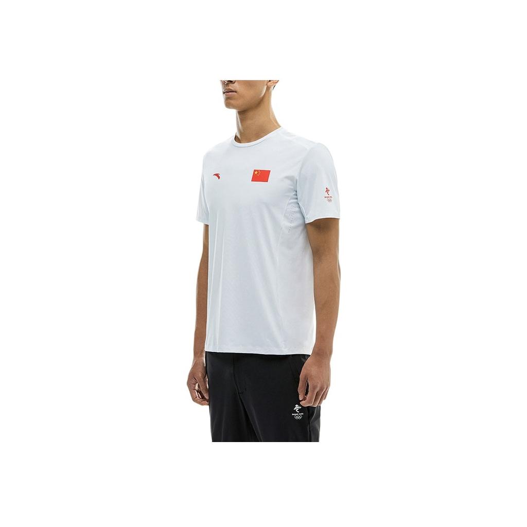Anta Logo Print Round Neck T-Shirt Men Tops White 152150103-1