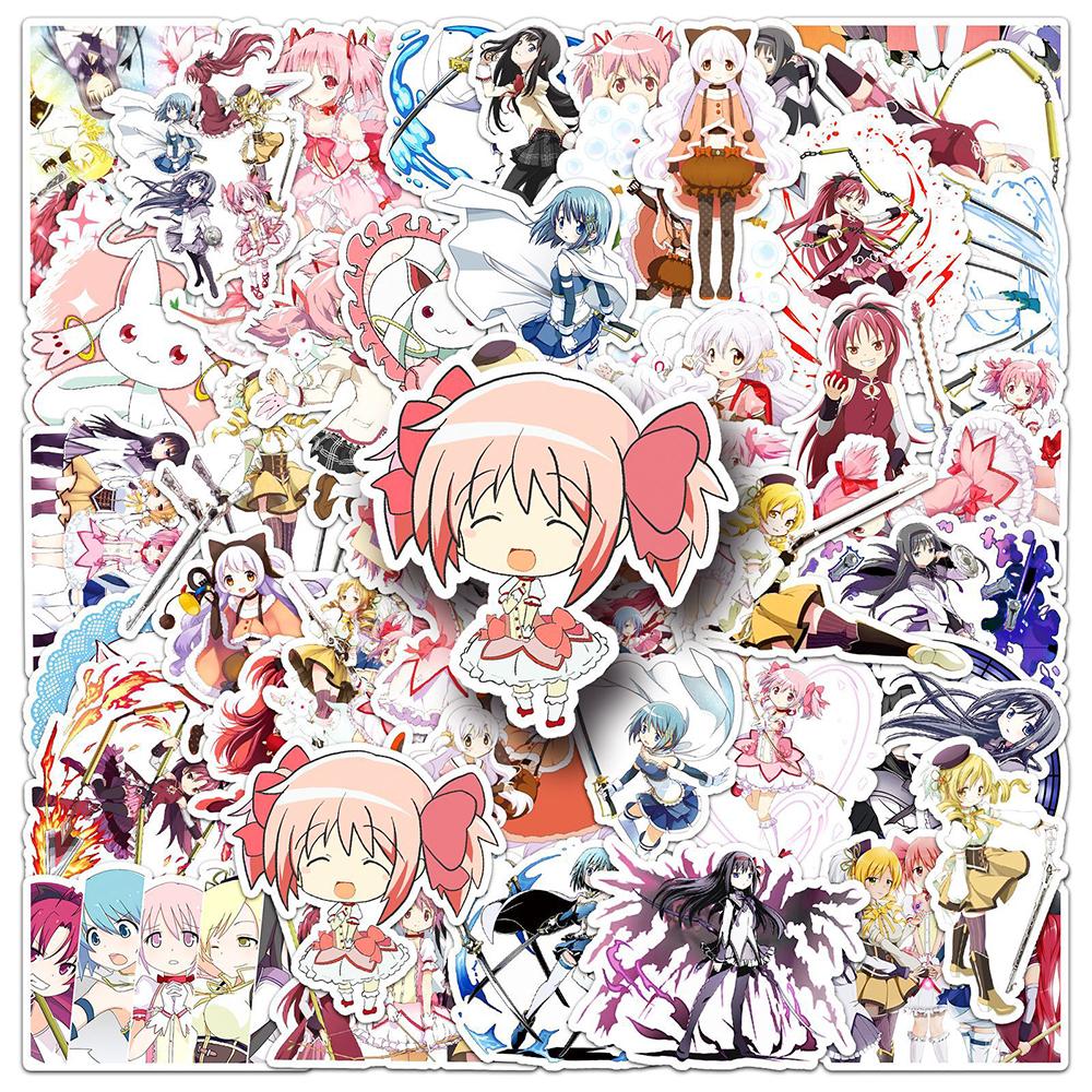 10/30/50 Stück Puella Magi Madoka Magica Anime Aufkleber Decals Wasserdicht DIY Gepäck Skateboard Fahrrad Niedlicher Aufkleber Spielzeug Geschenke