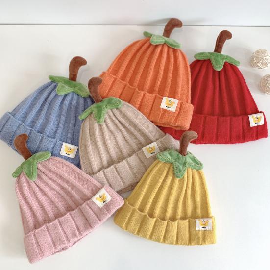 Children Hat Candy Color High Elastic Design Kids Knitting Hat Super Soft Warm Knitted Cap Birthday Halloween Christmas Accessories