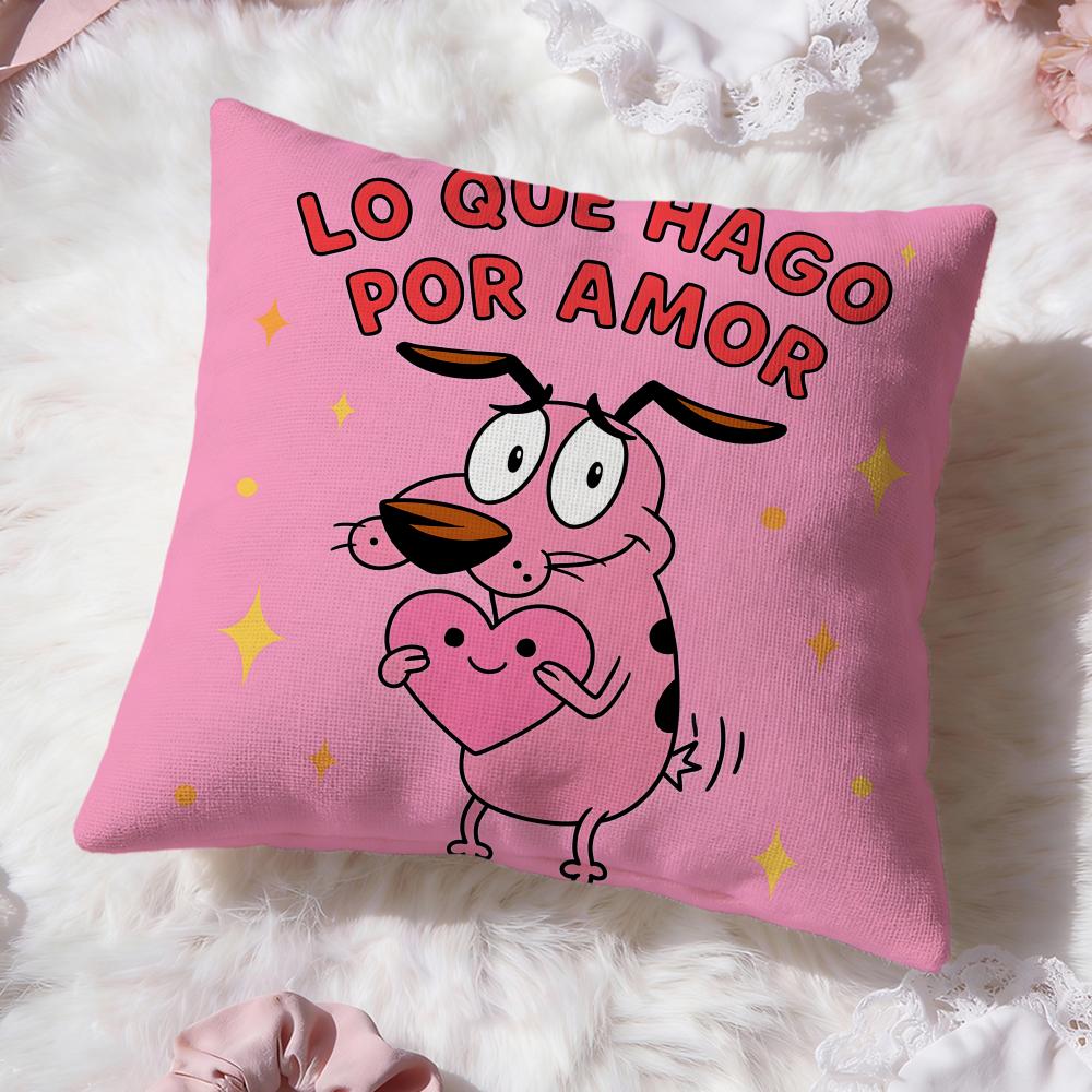 Courage the Cowardly DogS Cushion Cover Premium Comfort Reversible Pillow Cove -Two in One Design for Any Room & Car Interior