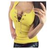 2026 Summer European & American V-Neck Tie-Up Slim-Fit Sleeveless Women's T-Shirt