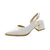 2025 Fashion New French Retro Pointed Thick Heel Middle Heel Shoes Women's Shallow Mouth Single Shoes Temperament Versatile Sandals