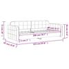 Daybed Dark Grey 80x200 Cm Velvet