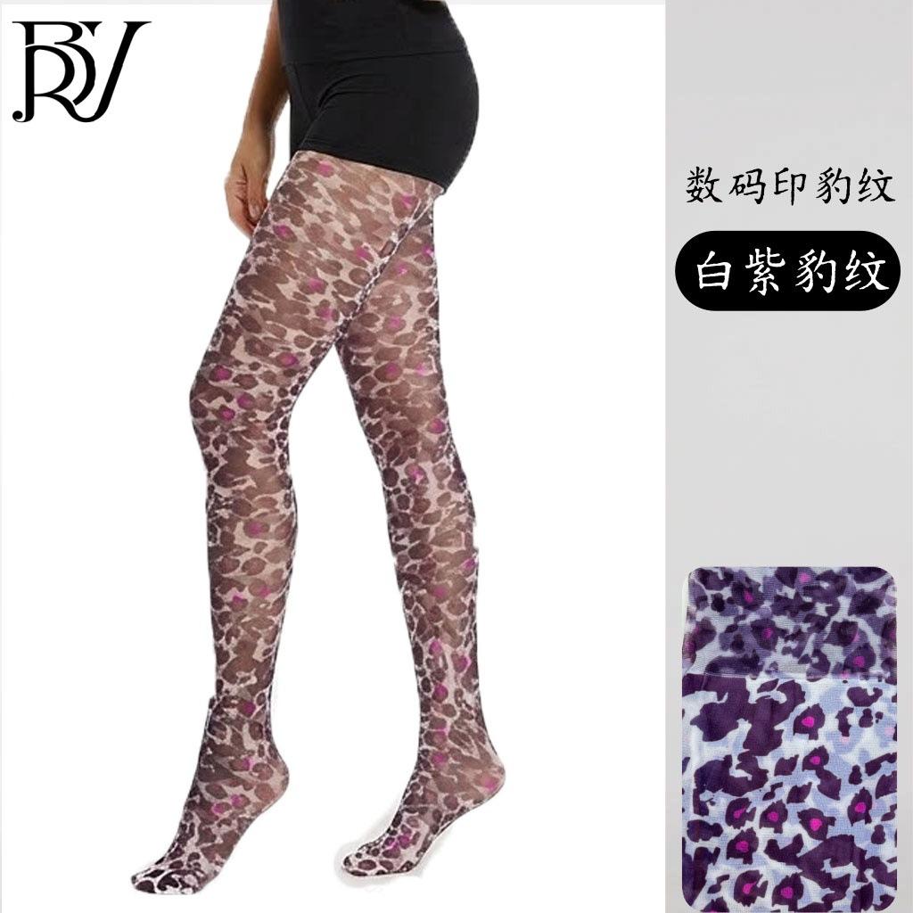 Original digital print leopard print color stockings summer anti-hook thin stockings Zhuji socks 40-75kg wear