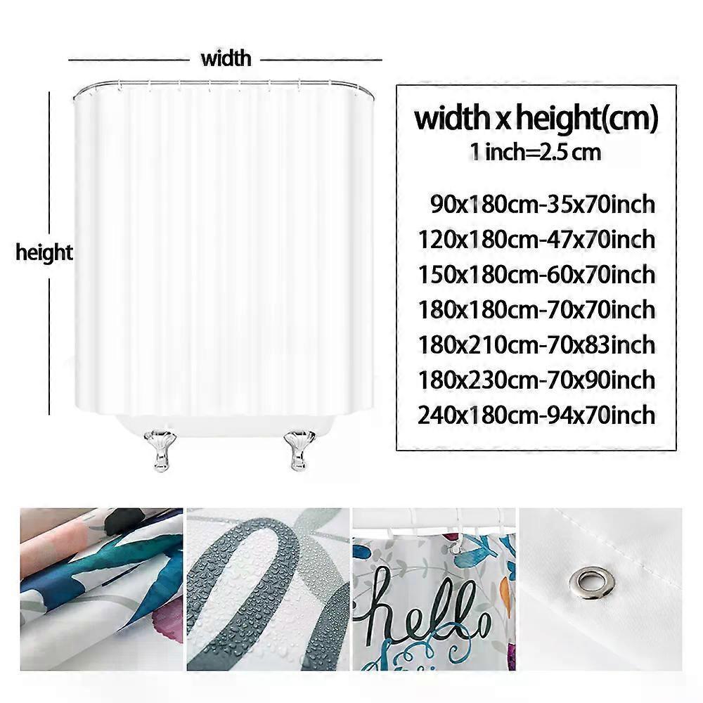 Winter Snow Forest Landscape Nature Shower Curtain Bathroom Home Decor Waterproof Fabric With 12 Bathtub Curtain and Mat