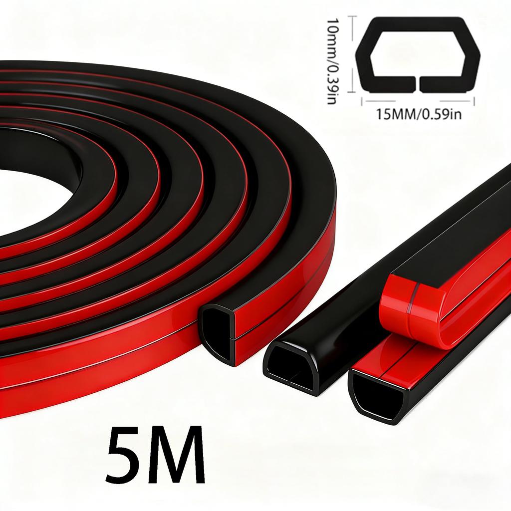 1Roll 118" Cable Management Sleeve - Self-Adhesive PVC Cord Hider for Wall & Floor, Insulated Wire Cover