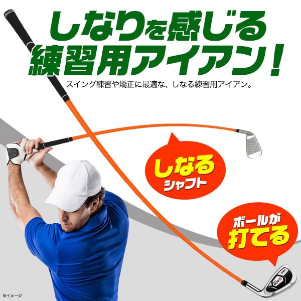 Plata Golf Iron Practice Swing Flex Shaft 7 Iron for Ball Hitting Aid, Practice, [Left-Handed]