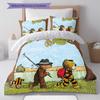 Tiger Bear Joy Bedding Quilt Set Quilt Cover Pillowcase Home Decoration Birthday Gift (1 * Duvet Cover + 2 * Pillowcase, Without Core)