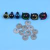 100Pcs 12mm Plastic Eyes for Bear Animal Dolls Safety Type with 50Pairs Suitable for Professional DIY Craft Making