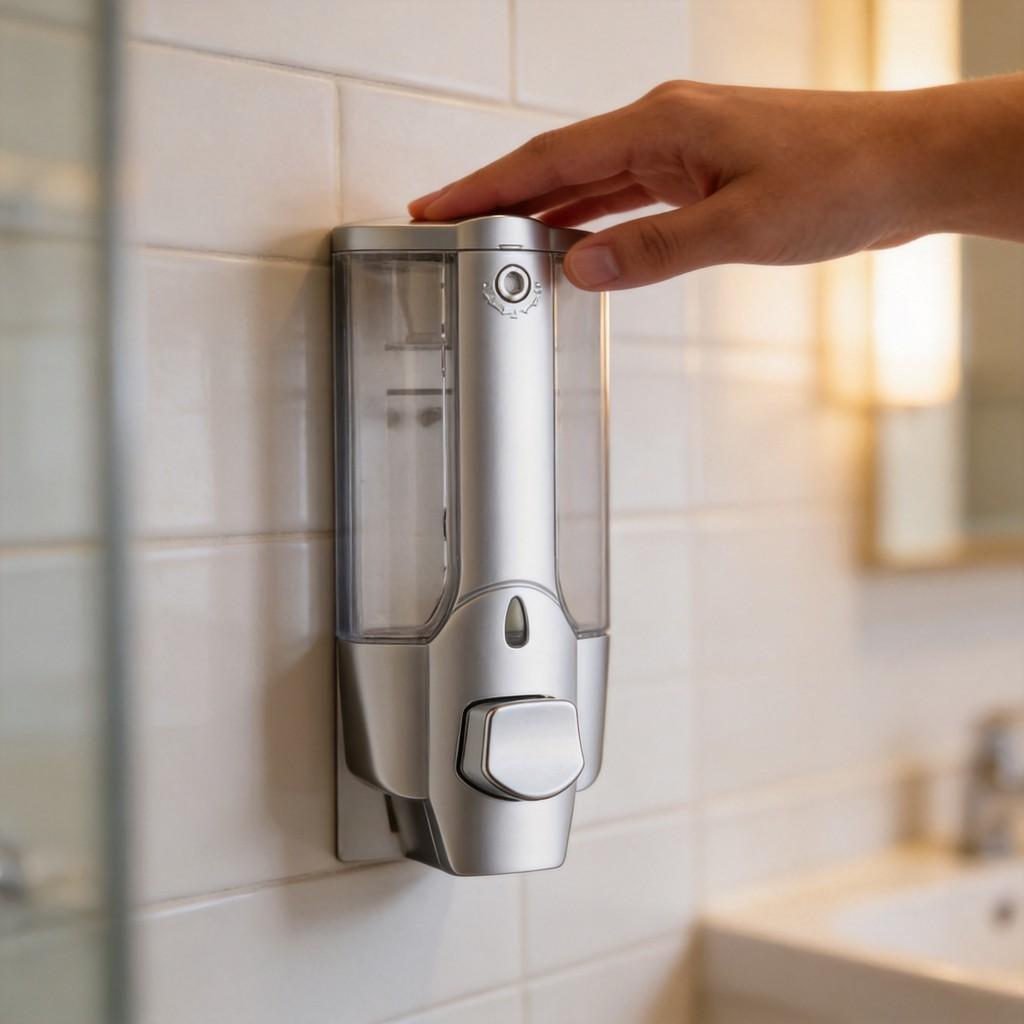 Hotel Bathroom Lockable Soap Dispenser With Hand Press For Commercial Use