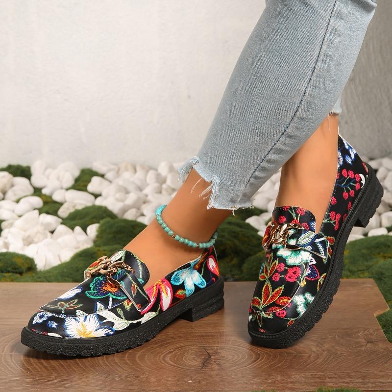 Fashion 2025 Brand Ladies Shoes Plus Size Women's High Heels Fashion Metal Decoration Casual New Printing Comfortable Light Heels Women