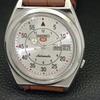 AUTOMATIC 7009A VINTAGE SEIKO 5 JAPAN MENS SILVER COLOR DIAL WATCH a701531-5 R206b-a701531