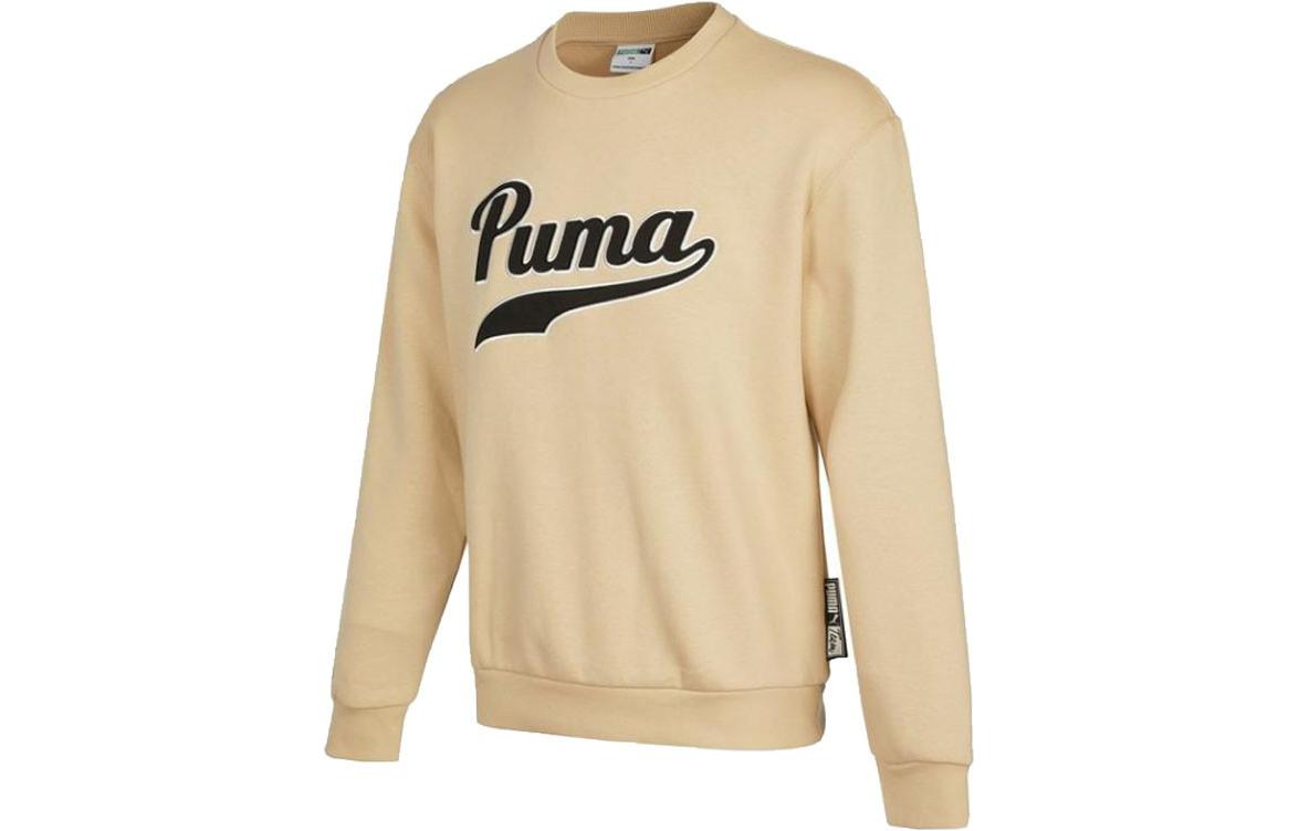 PUMA Sweatshirts Men s Beige Crew Neck Moderate Other 534383-20 XXL