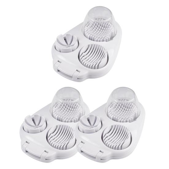 1/2Pcs Egg Cutting Tool Quick Clean Triple-Slice Mode Horizontal/Vertical Food Slicer Perfect Boiled Egg Slices Maker