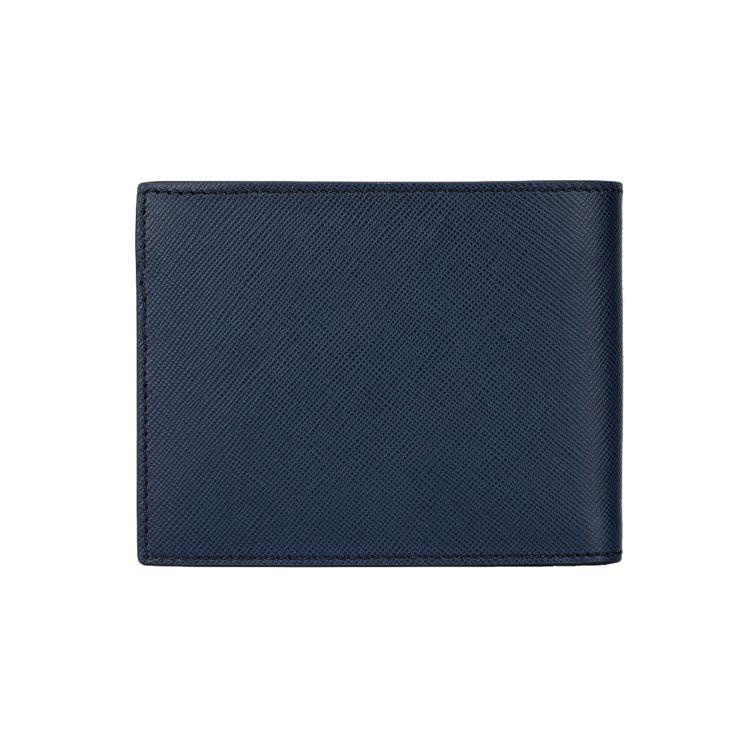 Montblanc Artisan Series Grainy Calfskin Short Double Fold Wallet Men Wallets Indigo 113217
