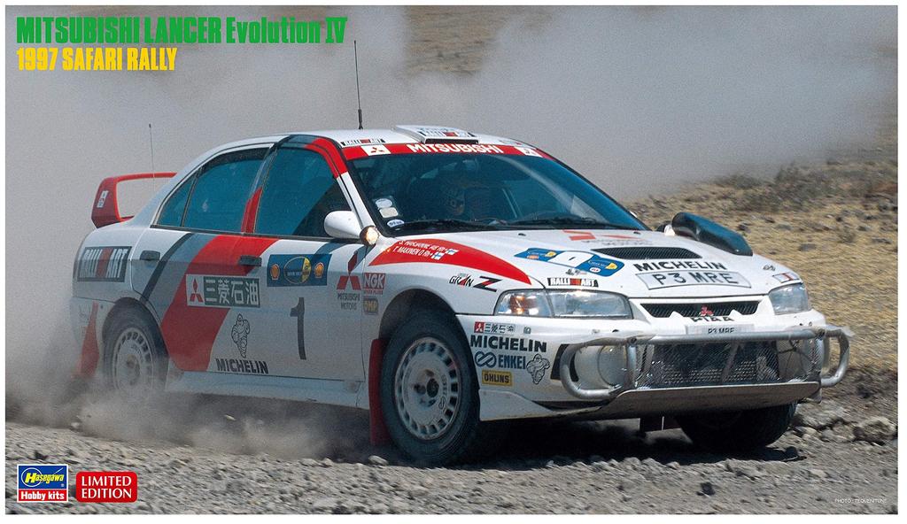 Hasegawa Mitsubishi Lancer Evolution IV 1997 Safari Rally Plastic Model Kit 20395 1/24