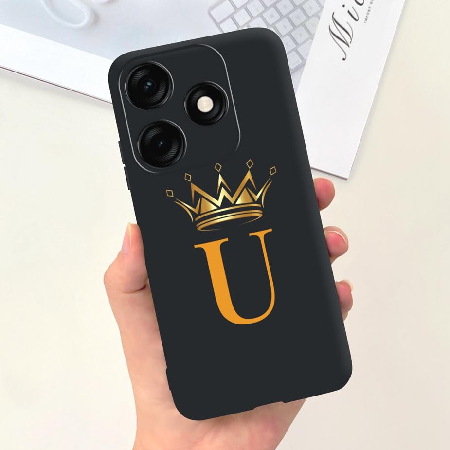 For Tecno Spark 20 Case Spark 20C Cute Crown Letters Cover Soft Silicone Phone Case For Tecno Spark 20 Pro Spark20 C Fundas Capa