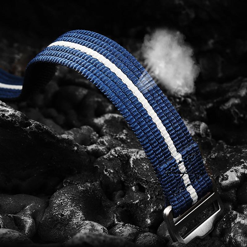 22mm Military Nylon Strap For Tudor FXD /Biwan/1958 Series M25707 M25717N men's -Hidden Clasp Integrated Dive Canvas Watch Band