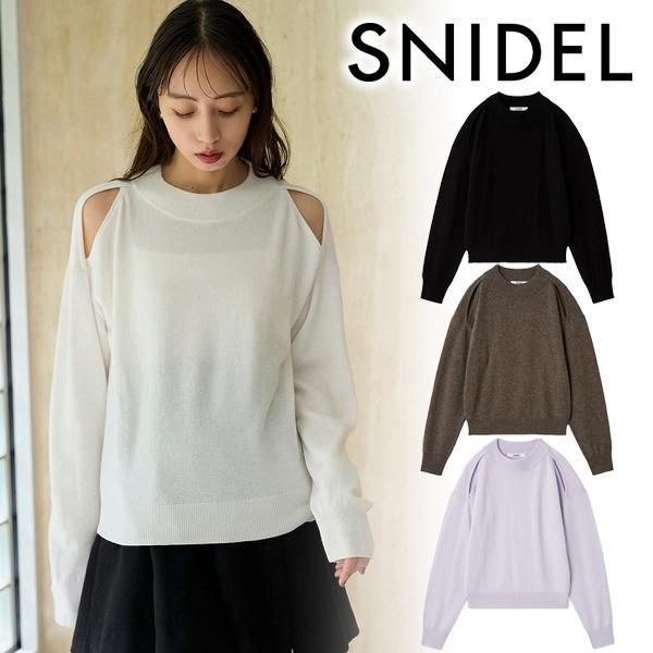 SALE50%OFF/Same-day shipping/SNIDEL Cold shoulder pullover SWNT254096 2025 Fall/Winter