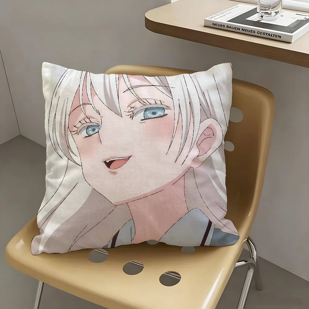 1pc Anime Asobi Asobase Characters Pillow Case Fashion Square Pillowcase Bedroom Sofa Room Ins Decoration Leisure