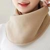 Classic Solid Color Snap Neck Winter Thickened Fleece-Lined Warm Neck Gaiter for Men and Women Winter Windproof Cycling Scarf