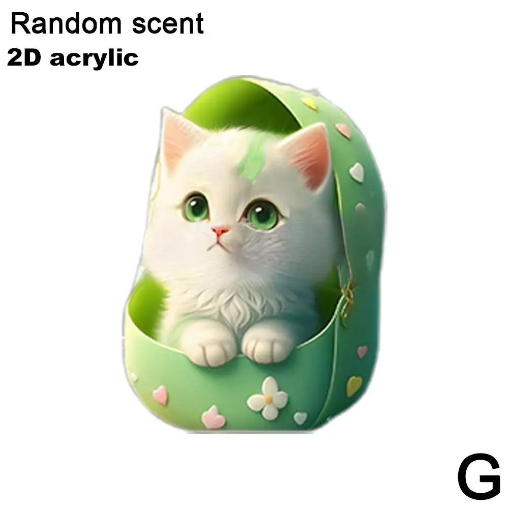 

Cute Cat Car Air Conditioning Vent Aromatherapy Clip, Cartoon Interior Kitten Car Acrylic Flat Decoration Ornament Aromathe N5T7