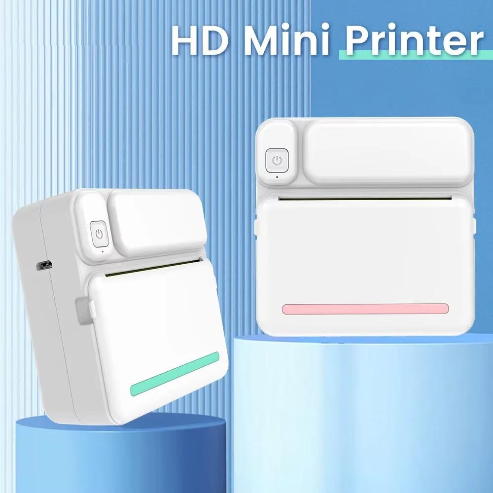 MINI Print Portable Thermal Printer Photo Pocket Thermal Label Printer 58mm Printing Wireless BT Android IOS