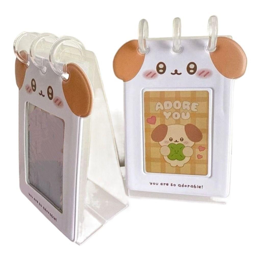 Vertical Display Stand Puppy Photo Storage Album Hollowout Mushroom Hole Photo Album 3inch Photos Card Collection Album Girls