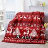 Christmas Deer Christmas Tree Personalized Name Blanket Multi-purpose Customizable Blanket Soft & Cozy Perfect for Seaside Couch Bed Chair