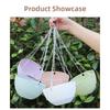 Plastic Hanging Basket with Drainage Holes and Rustproof Triple Chain for Indoor Outdoor Plants White Blue Pink Green Purple
