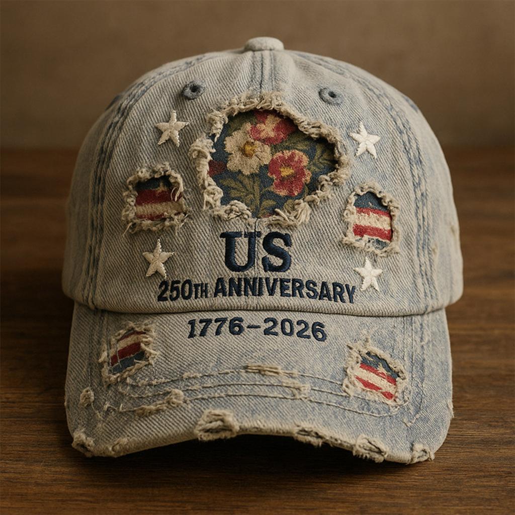 Men's And Women's American Anniversary Commemorative Digital Print Baseball Cap For Adults With Retro Elements