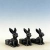 Vintage Resin Rabbit Plant Holders 3-Pack, Decorative Figurines for Potted Plants, Perfect Home & Garden Gifts