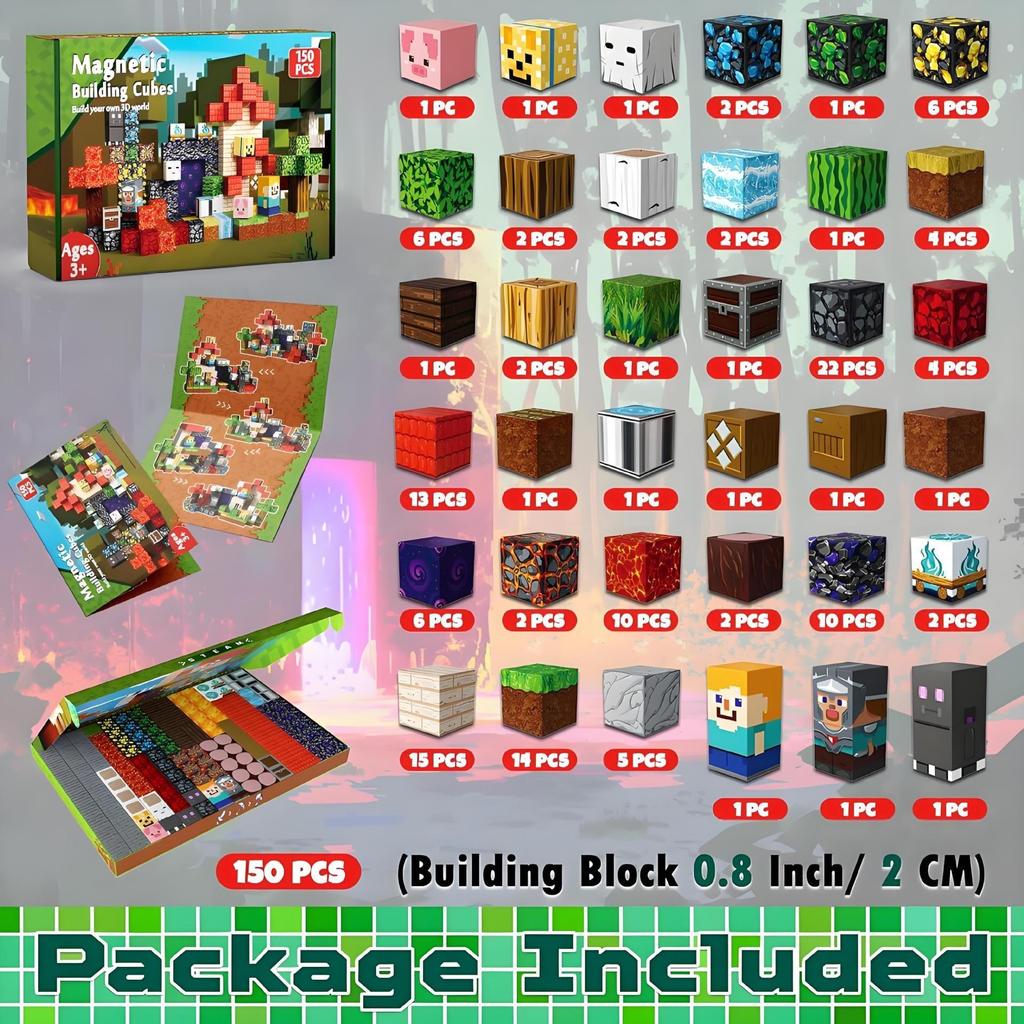 Magnetic Cubes: Children's Suction-Assembly Building Blocks