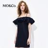 MO&Co. Linen Off-Shoulder Ruffle Dress