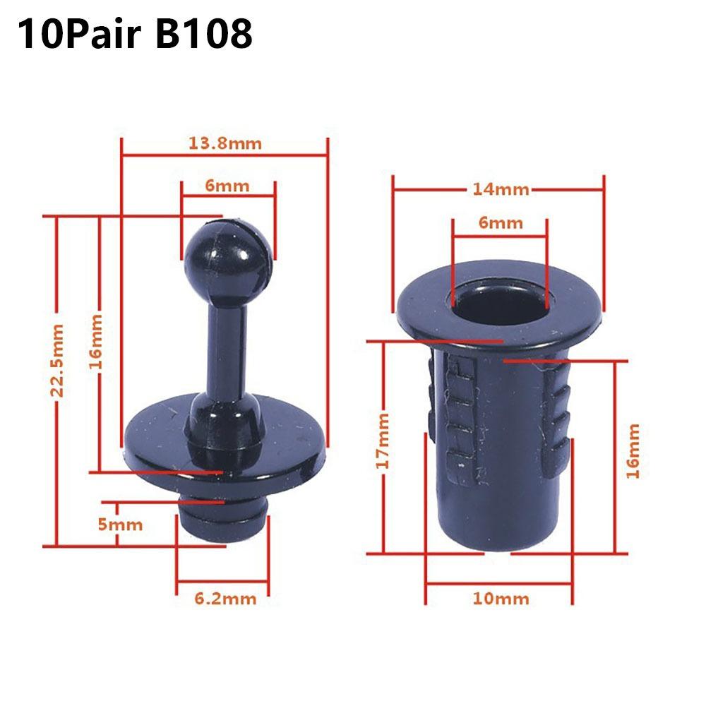 Kit de 10 Pares de Clavijas para Rejilla de Altavoz DIY, Juego de Hebillas de Rótula para Cubierta de Malla, Kit/Juego de Piezas de Sujeción Para Altavoz
